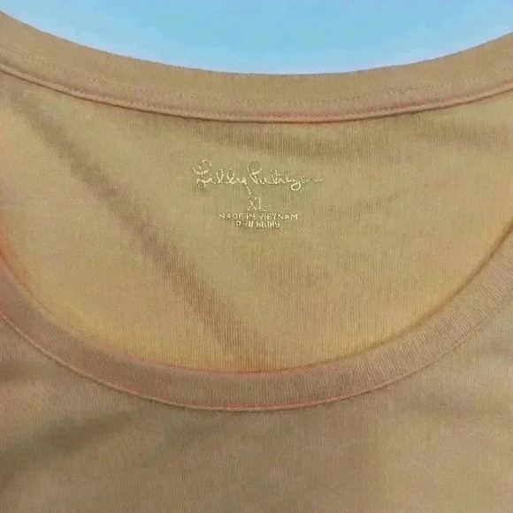 Lilly Pulitzer Hale XL top in peach Bellini Item# 4L - Picture 2 of 6